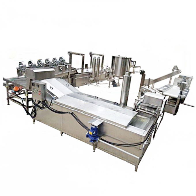 Linha de produção de aquecimento elétrica automática das microplaquetas de batata
