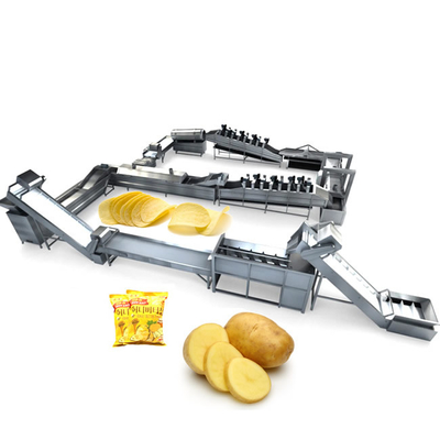 Linha de produção de batatas fritas automática de 100 kg/h 3N 380V 50HZ