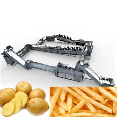 Diesel 800kg/H 900kg/H SUS304 Linha de produção totalmente automática de batatas fritas