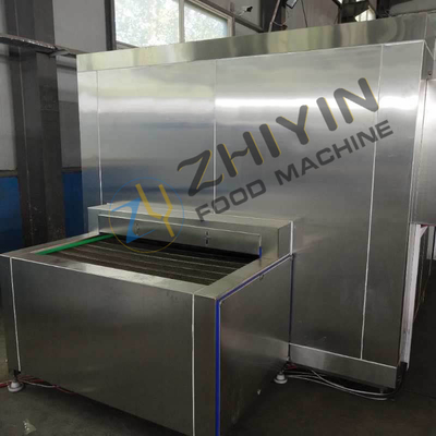 2000 kg/h Máquina de congelamento de alimentos vegetal fluidizado Controle do inversor