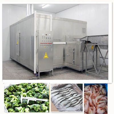 500 kg/h Batatas fritas congeladas Máquina de refrigeração por túnel SUS304