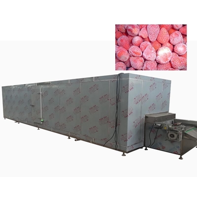 Máquina de congelamento contínuo de frutas e alimentos refrigerada a ar 1800 kg/h