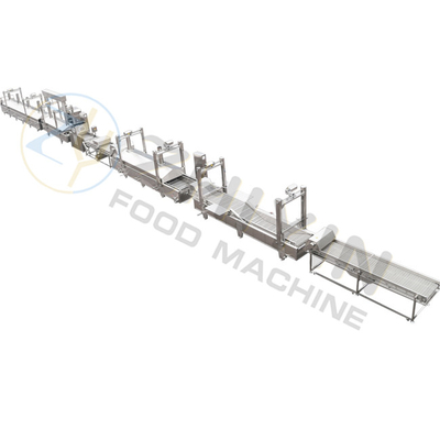 1000 kg/h Linha de processamento de batatas fritas 12 mm Cortar 380 V