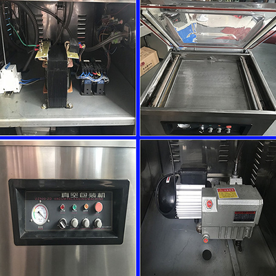 Máquina de vedação a vácuo de grau alimentar SUS304 0,95kw Máquina de embalagem de alimentos